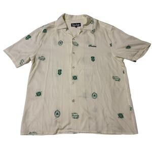 SINCLAIR GLOBAL Legal Tender Vacation Button Down Shirt Size Medium